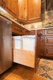 Custom Amish Kitchen Cabinetry, Rustic Cherry Stained Honey Manor with Van Dyke Glaze Finish, Storage Solutions