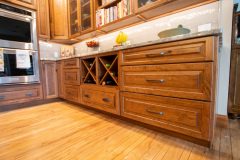 Custom Amish Kitchen Cabinetry, Rustic Cherry Stained Honey Manor with Van Dyke Glaze Finish, Storage Solutions