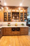 Custom Amish Kitchen Cabinetry, Rustic Cherry Stained Honey Manor with Van Dyke Glaze Finish, Granite Countertops, Fantasy Brown Unique
