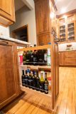Custom Amish Kitchen Cabinetry, Rustic Cherry Stained Honey Manor with Van Dyke Glaze Finish, Storage Solutions