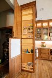 Custom Amish Kitchen Cabinetry, Rustic Cherry Stained Honey Manor with Van Dyke Glaze Finish, Storage Solutions