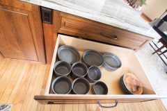 Custom Amish Kitchen Cabinetry, Rustic Cherry Stained Honey Manor with Van Dyke Glaze Finish, Storage Solutions