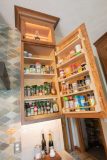 Custom Amish Kitchen Cabinetry, Rustic Cherry Stained Honey Manor with Van Dyke Glaze Finish, Storage Solutions