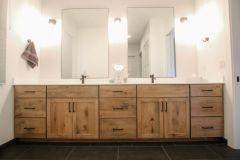 Amish Master Bathroom Cabinetry,  Rustic Maple, Husk Finish