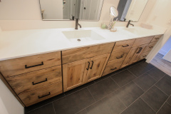 Amish Master Bathroom Cabinetry,  Rustic Maple, Husk Finish