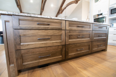 Custom Amish Kitchen,  Special Walnut Stain on Islands